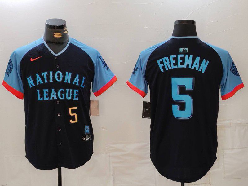 Men Los Angeles Dodgers 5 Freeman Blue All star 2024 Nike MLB Jersey style 81552